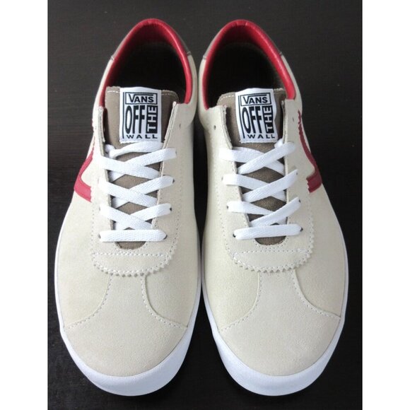 Vans Men\'s Sport Low Suede Sport Pop Turtledove Red Classic shoes Sizes NIB